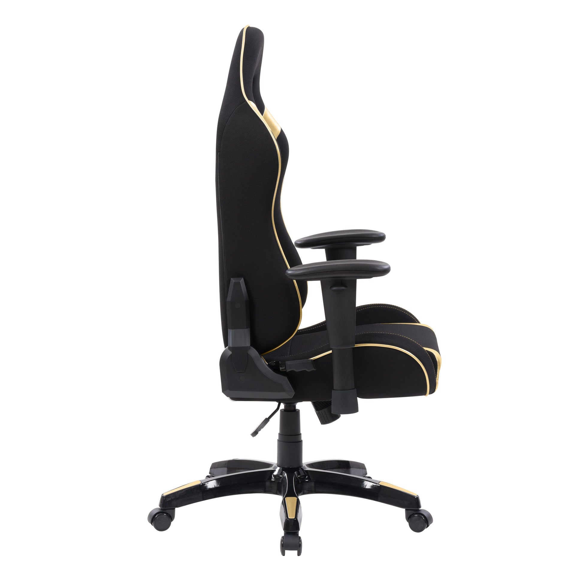 black and gold Ergonomic Gaming Chair Workspace Collection product image by CorLiving#color_black-and-gold