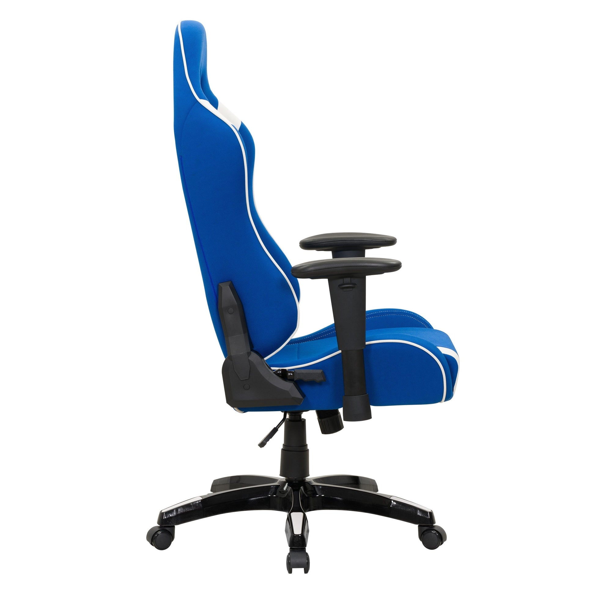 blue and white Ergonomic Gaming Chair Workspace Collection product image by CorLiving#color_blue-and-white