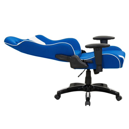 blue and white Ergonomic Gaming Chair Workspace Collection product image by CorLiving#color_blue-and-white