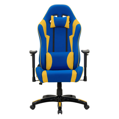 blue and yellow Ergonomic Gaming Chair Workspace Collection product image by CorLiving#color_blue-and-yellow