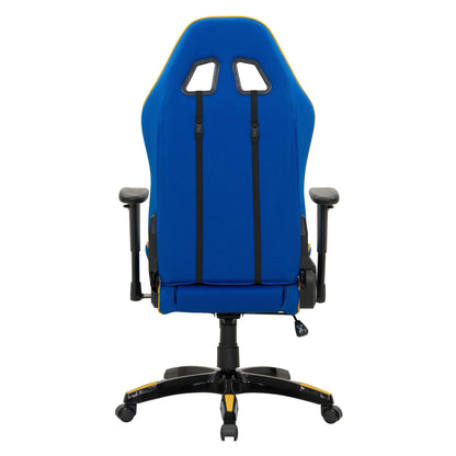 blue and yellow Ergonomic Gaming Chair Workspace Collection product image by CorLiving#color_blue-and-yellow