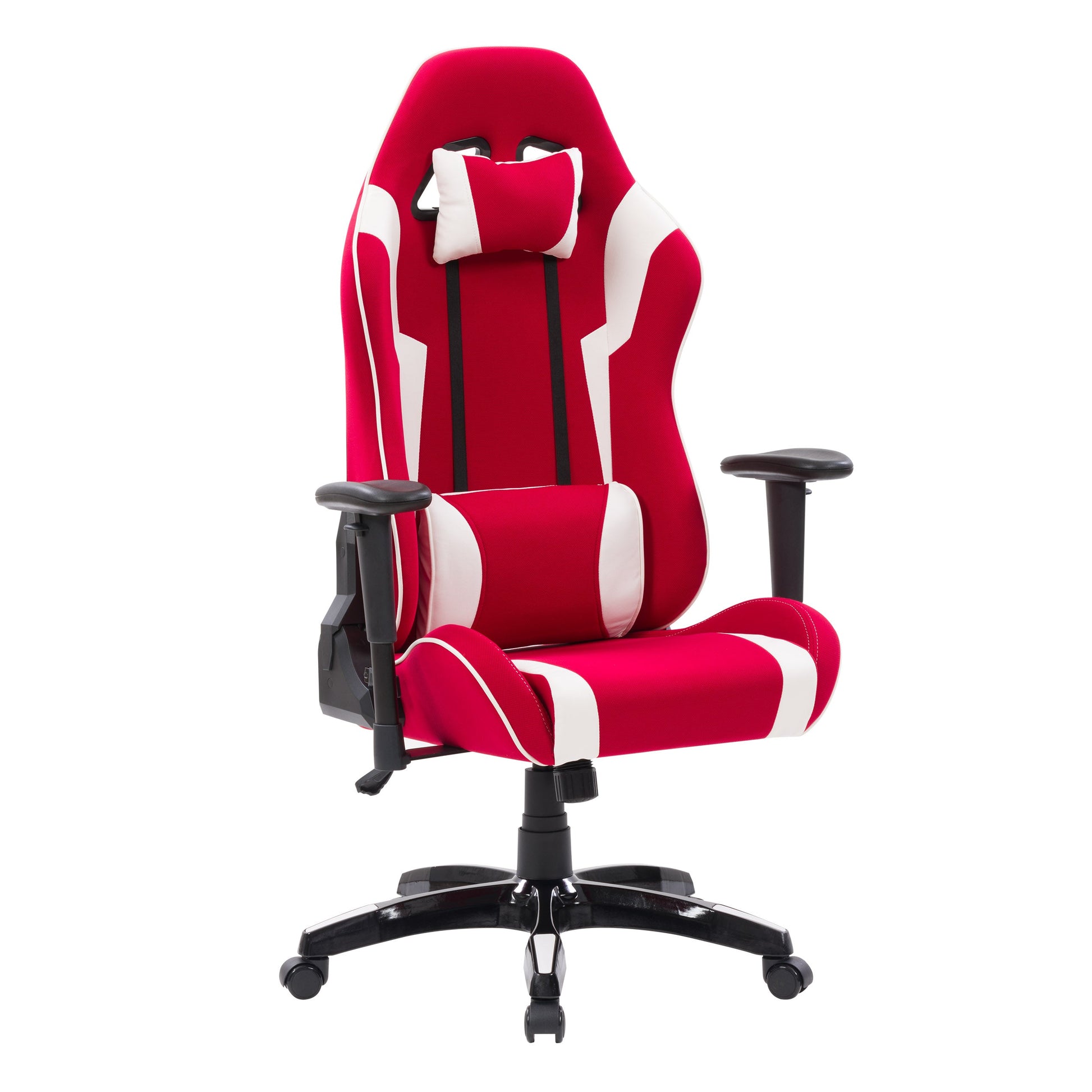 red and white Ergonomic Gaming Chair Workspace Collection product image by CorLiving#color_red-and-white