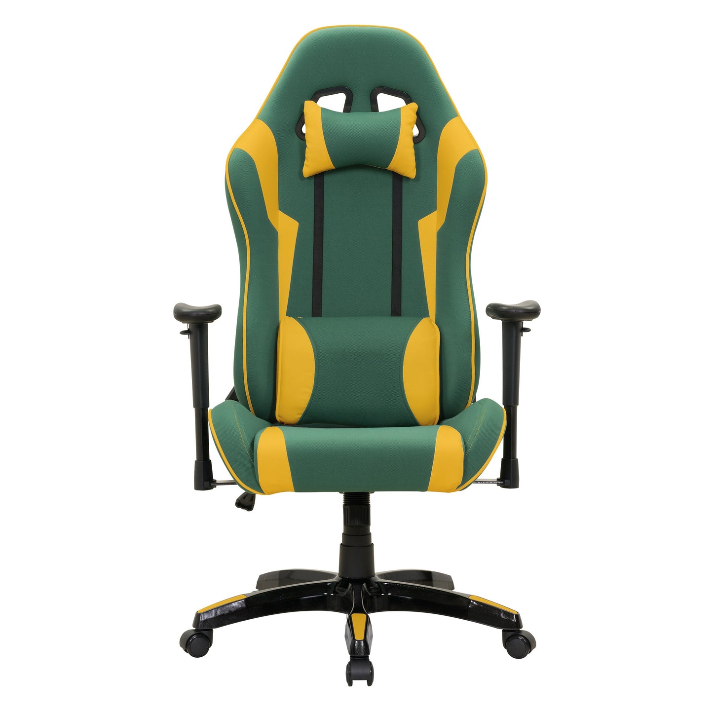 green and yellow Ergonomic Gaming Chair Workspace Collection product image by CorLiving#color_green-and-yellow