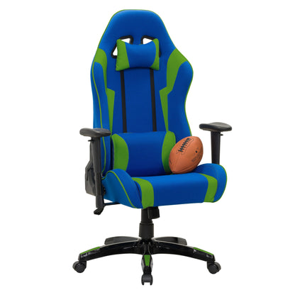 blue and green Ergonomic Gaming Chair Workspace Collection detail image by CorLiving#color_blue-and-green