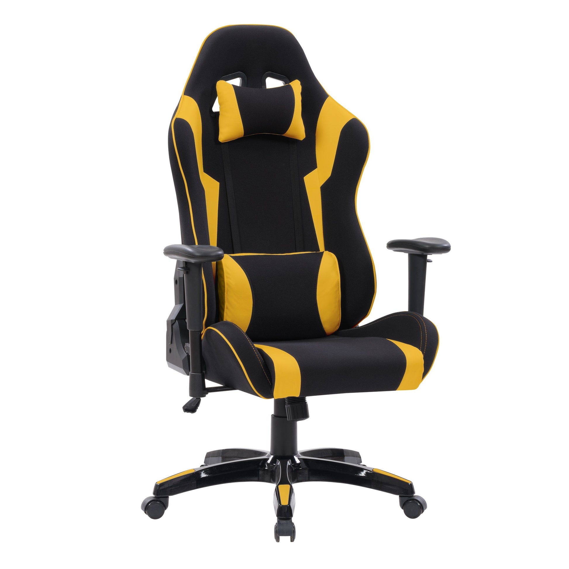 black and yellow Ergonomic Gaming Chair Workspace Collection product image by CorLiving#color_black-and-yellow