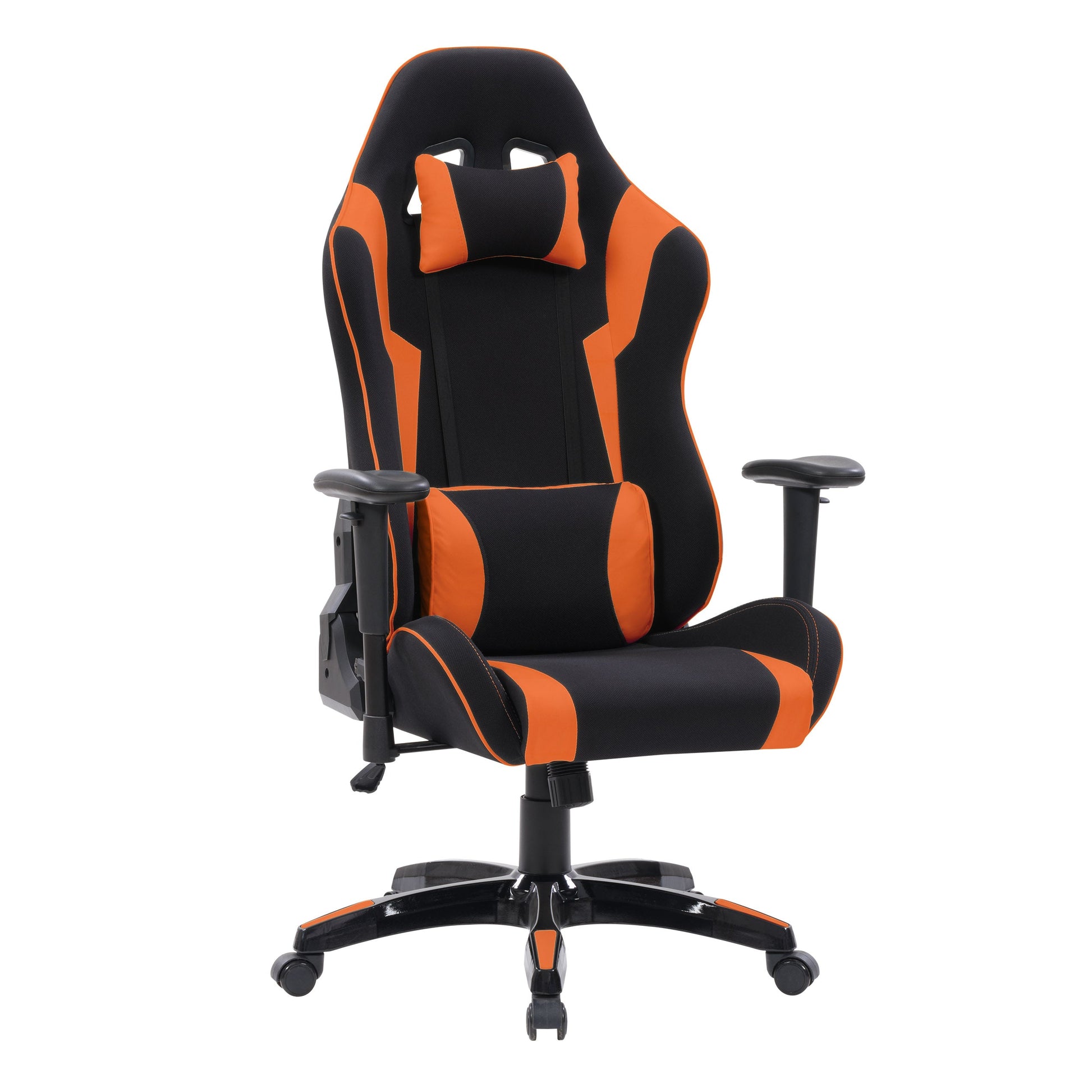 black and orange Ergonomic Gaming Chair Workspace Collection product image by CorLiving#color_black-and-orange