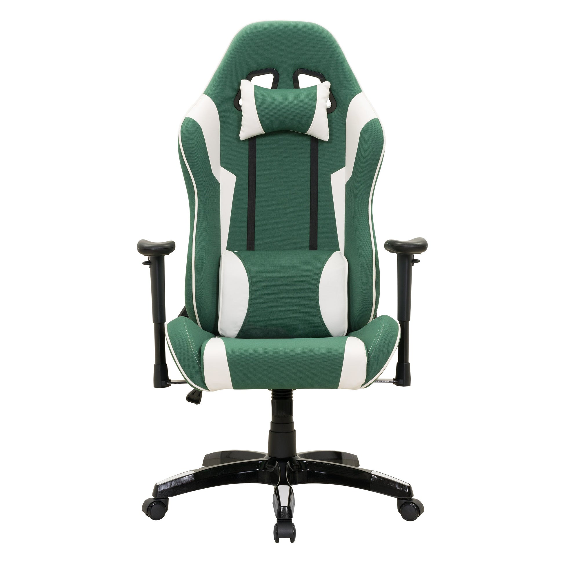 green and white Ergonomic Gaming Chair Workspace Collection product image by CorLiving#color_green-and-white