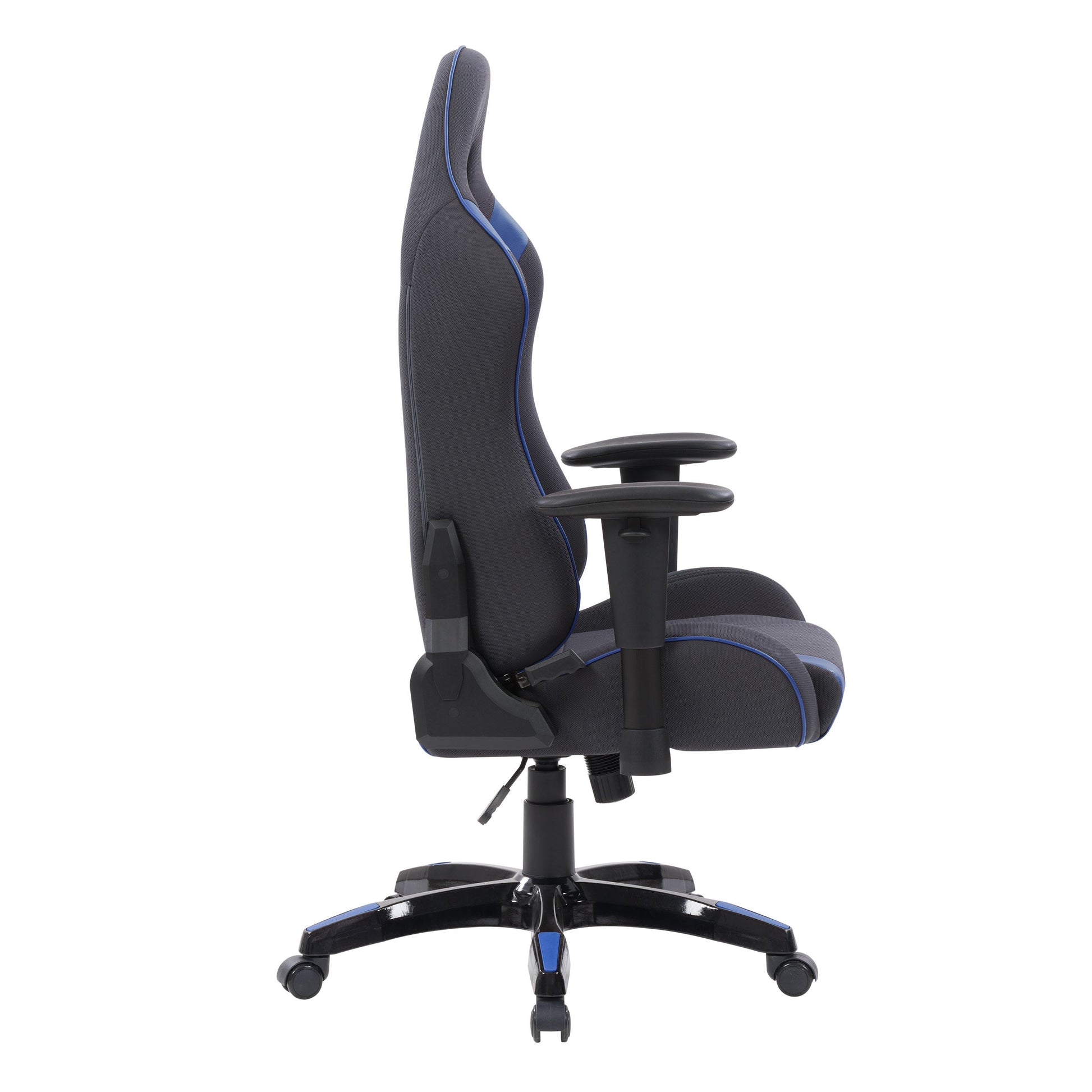 grey and blue Ergonomic Gaming Chair Workspace Collection product image by CorLiving#color_grey-and-blue