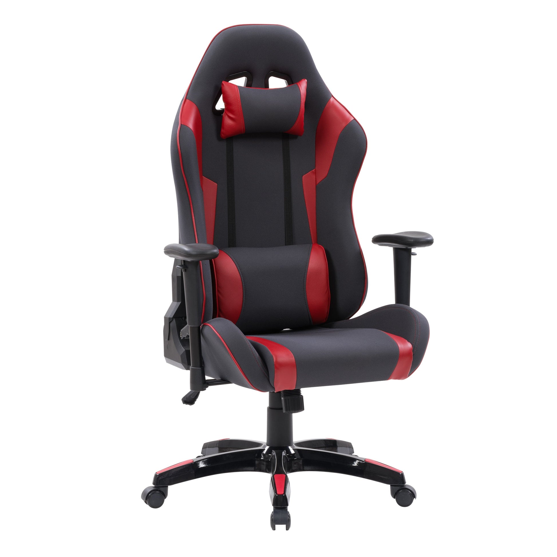 grey and red Ergonomic Gaming Chair Workspace Collection product image by CorLiving#color_grey-and-red