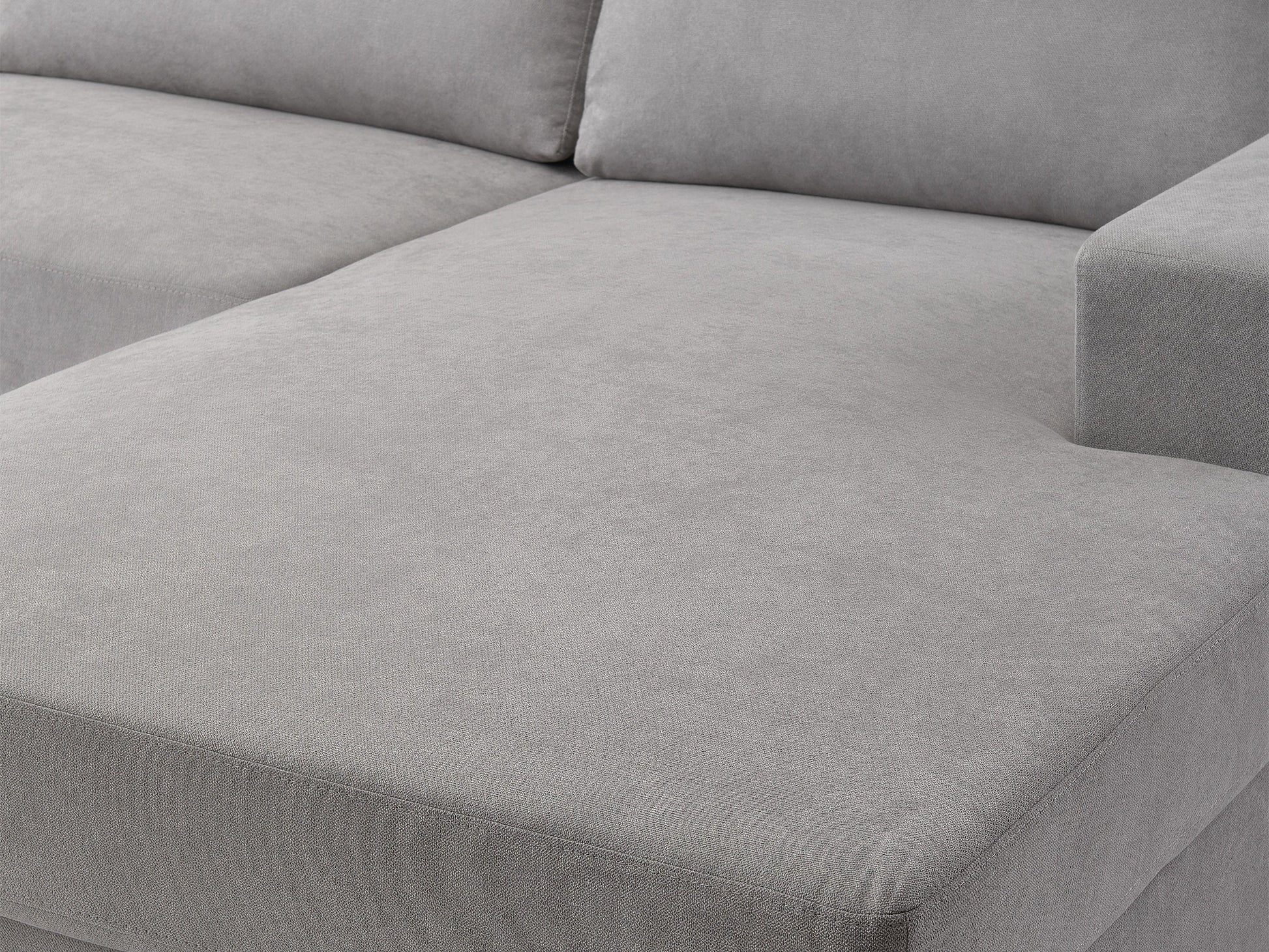 light grey Wide Sectional Couch, Left Facing Lyon collection detail image by CorLiving#color_light-grey