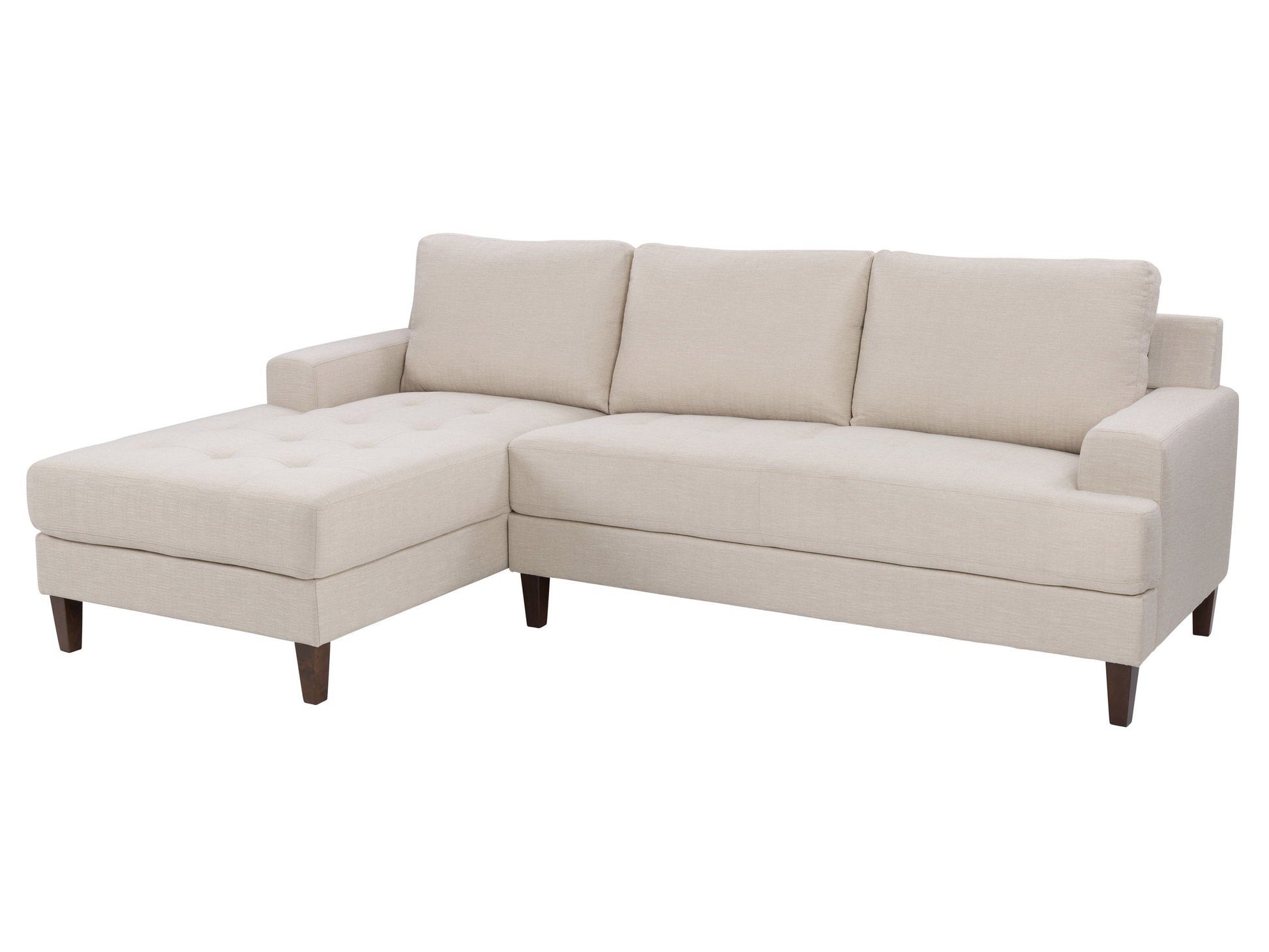 beige L Shaped Couch, Right Facing Madelyn collection product image by CorLiving#color_beige