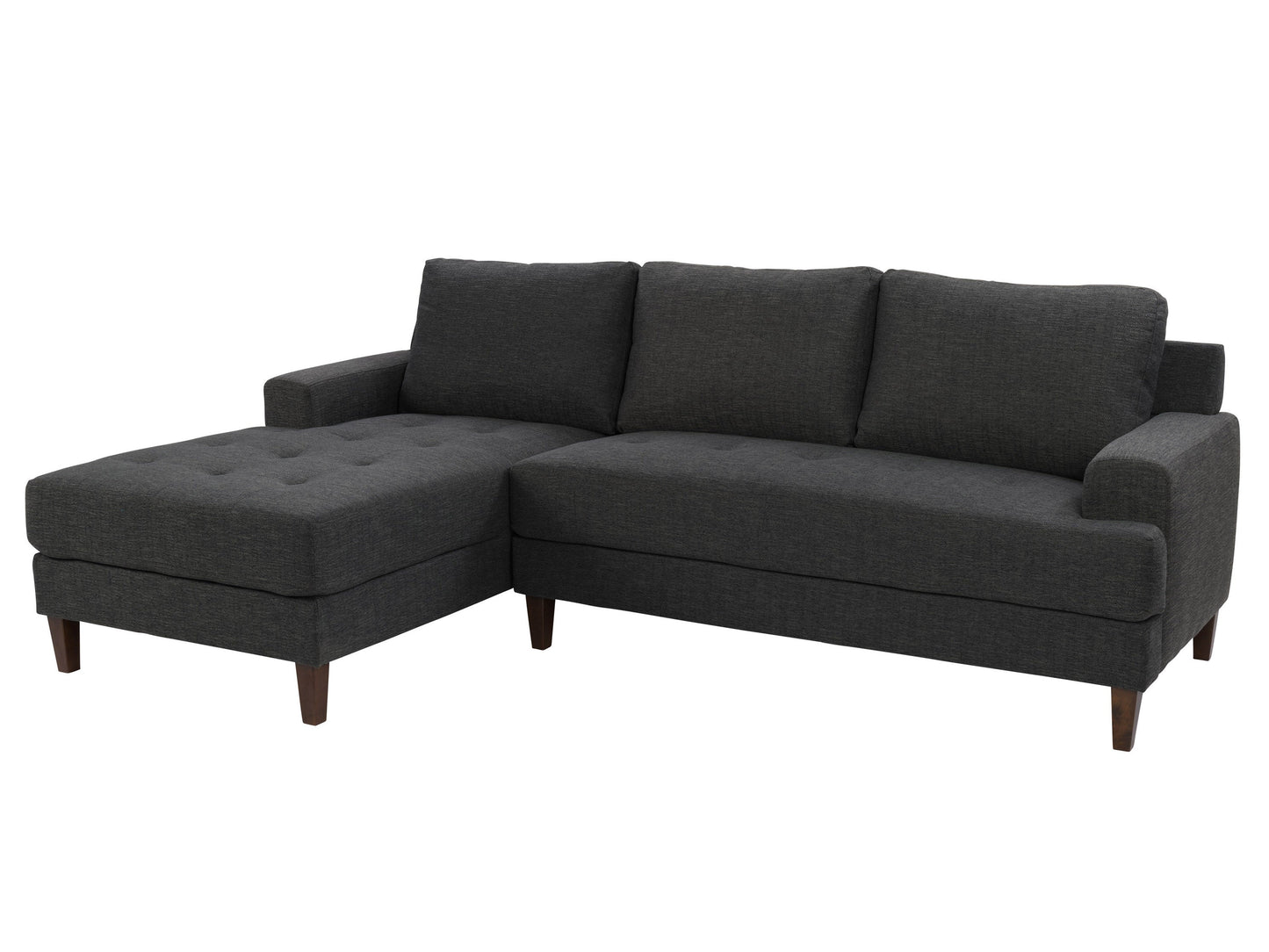 dark grey L Shaped Couch, Right Facing Madelyn collection product image by CorLiving#color_dark-grey