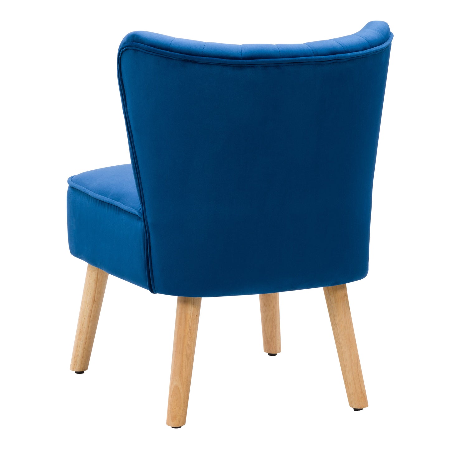 blue Velvet Accent Chair Lynwood Collection product image by CorLiving#color_blue