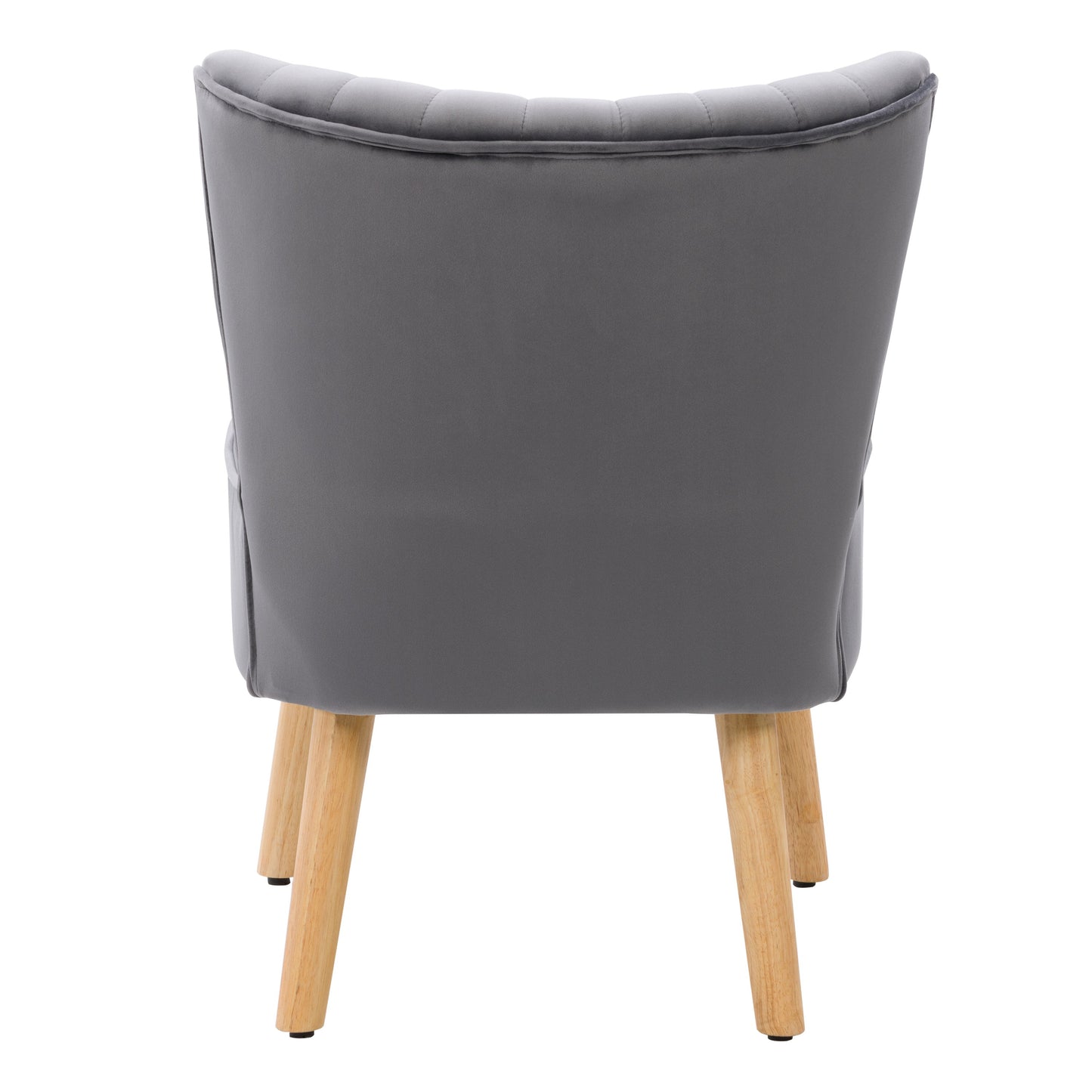 grey Velvet Accent Chair Lynwood Collection product image by CorLiving#color_grey