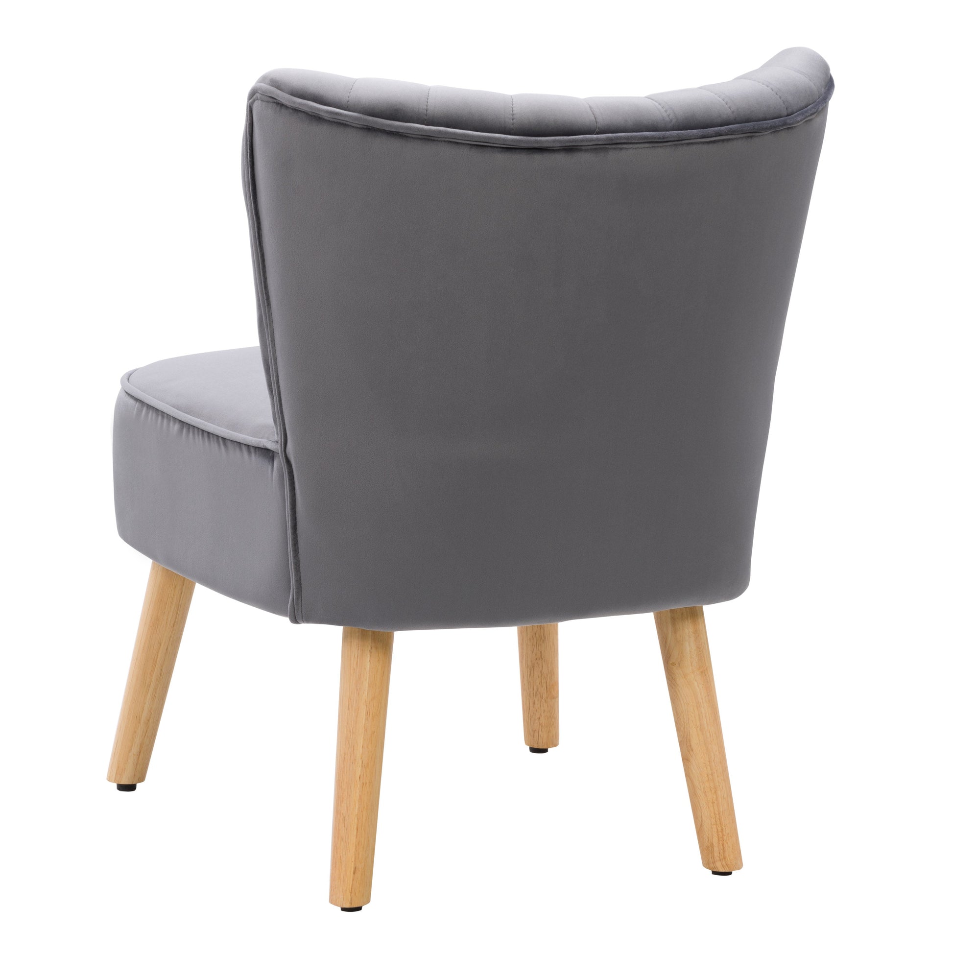 grey Velvet Accent Chair Lynwood Collection product image by CorLiving#color_grey