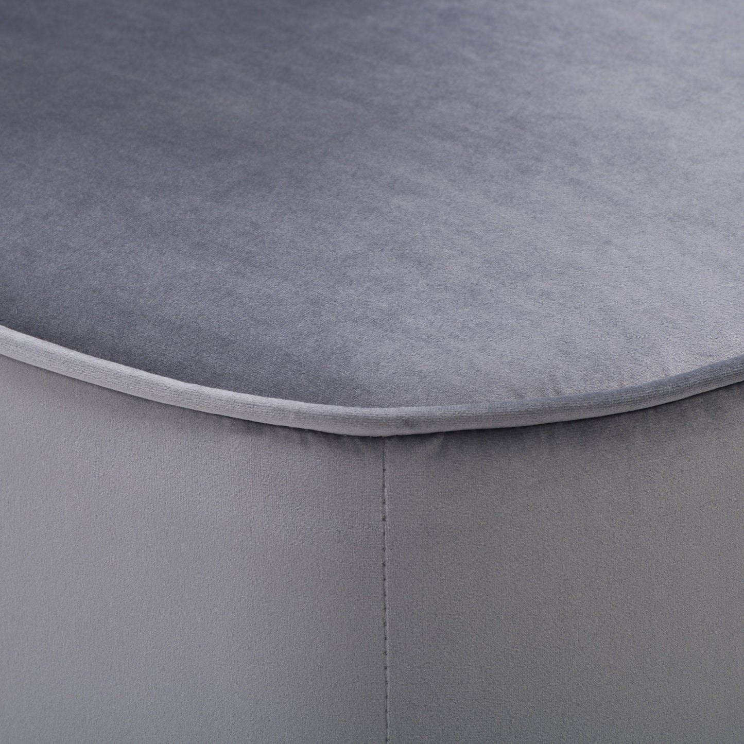 grey Velvet Accent Chair with pouf Lynwood Collection detail image by CorLiving#color_grey