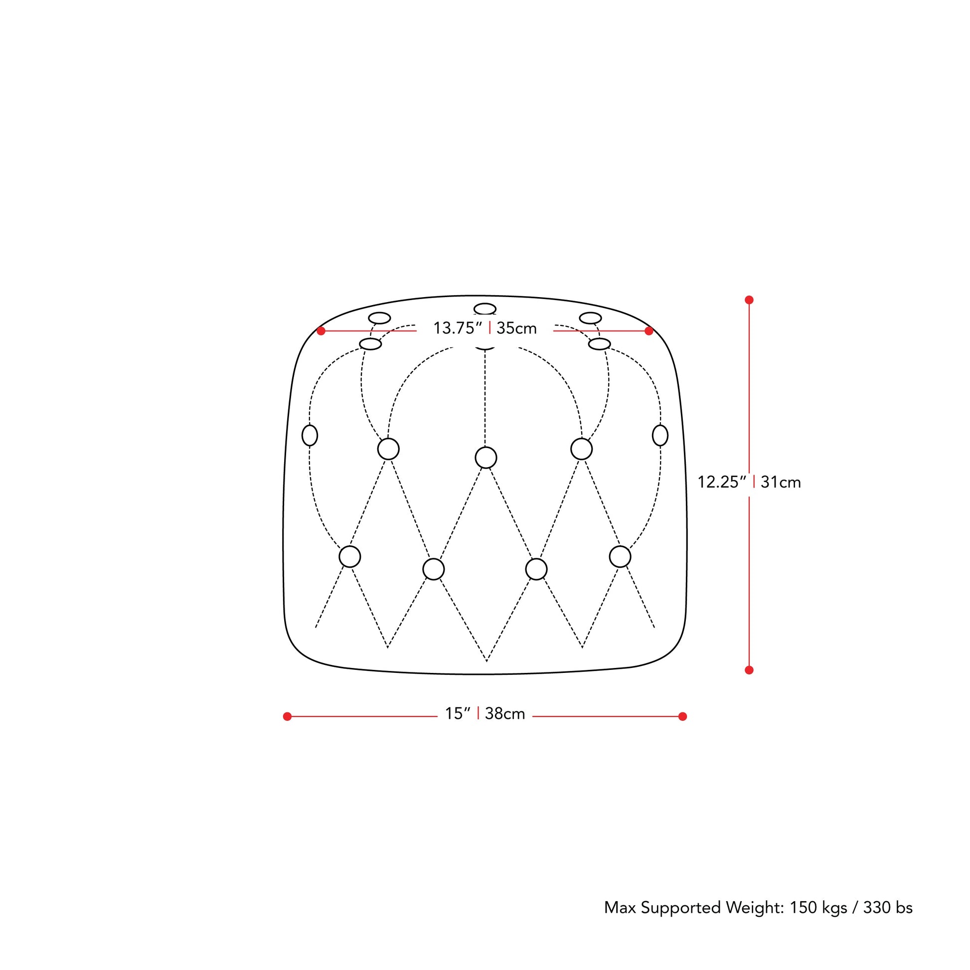 grey Velvet Accent Chair with pouf Lynwood Collection measurements diagram by CorLiving#color_grey