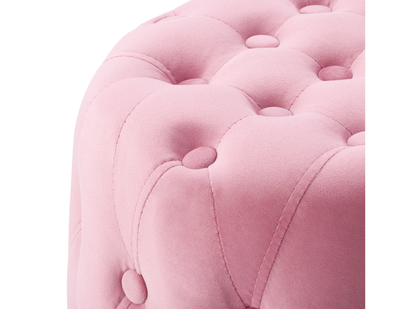 pink Small Round Ottoman Lynwood Collection detail image by CorLiving#color_lynwood-pink