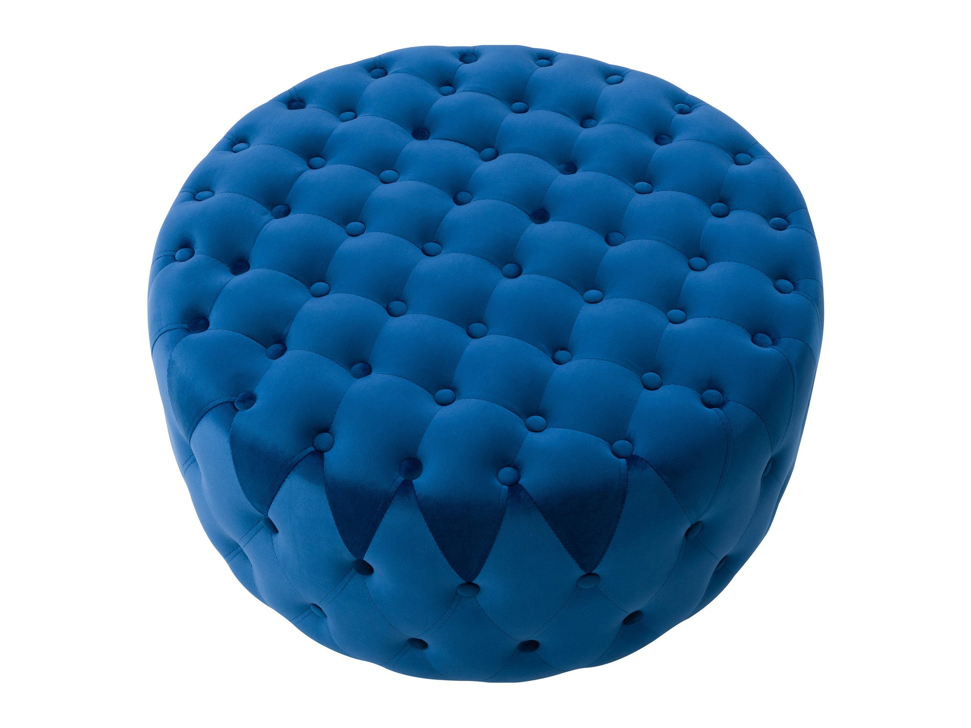 blue Large Round Ottoman Lynwood Collection product image by CorLiving#color_lynwood-blue