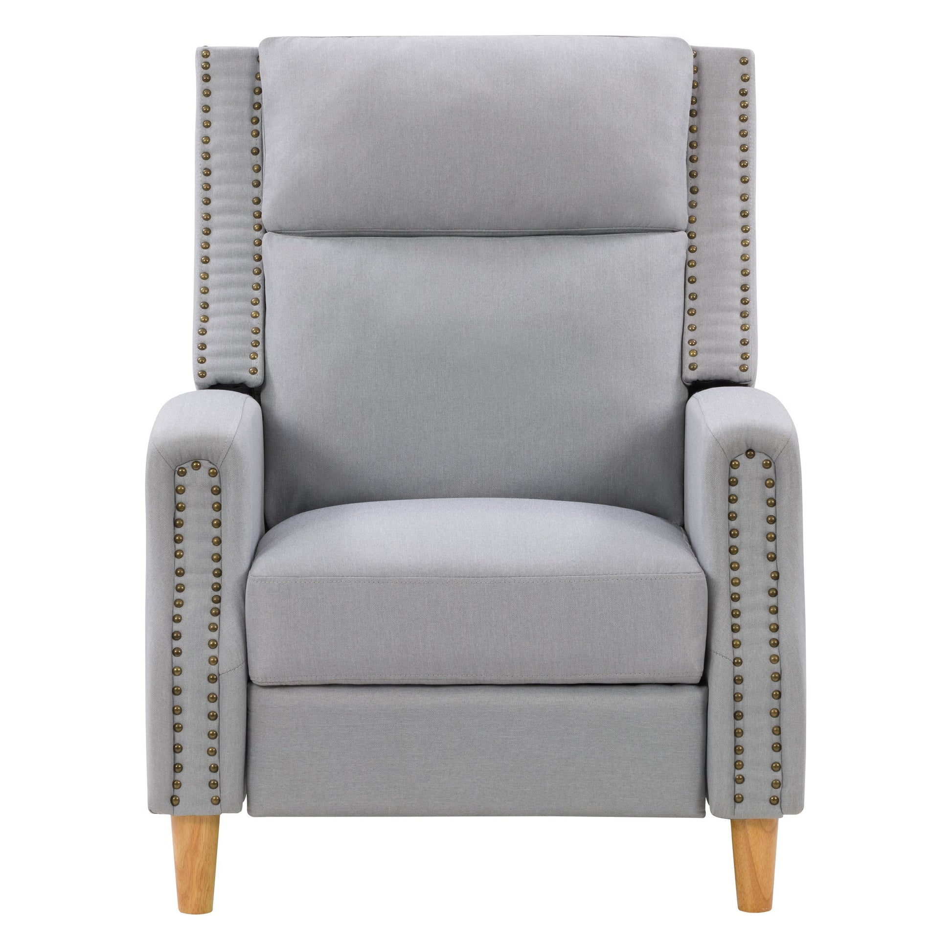 light grey Reclining Accent Chair Lynwood Collection product image by CorLiving#color_light-grey