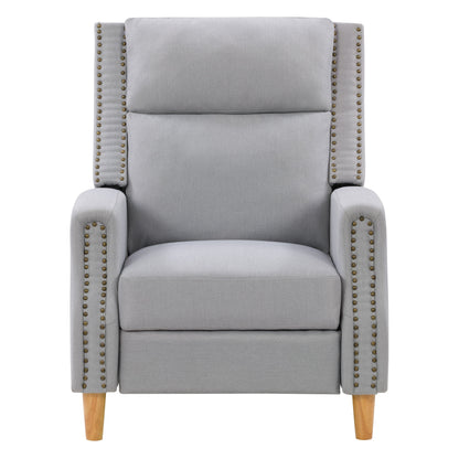 light grey Reclining Accent Chair Lynwood Collection product image by CorLiving#color_light-grey