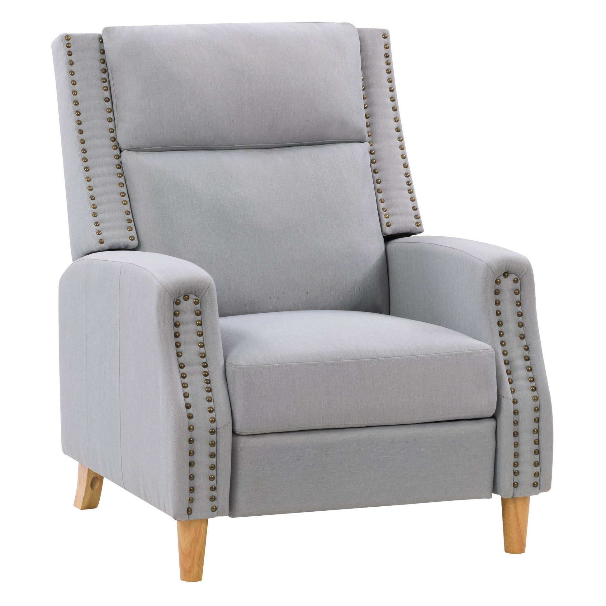 light grey Reclining Accent Chair Lynwood Collection product image by CorLiving#color_light-grey