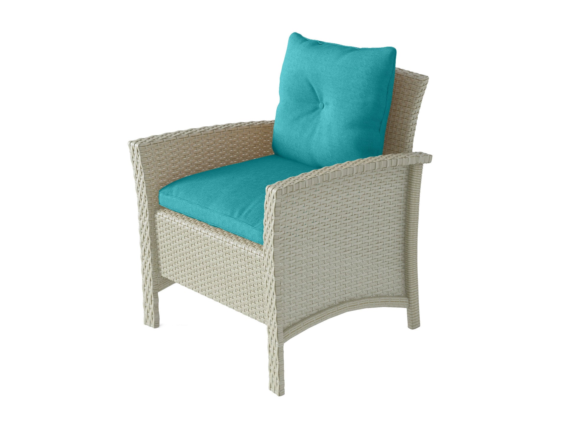 turquoise 4 Piece Wicker Patio Set Cascade Collection product image by CorLiving#color_turquoise
