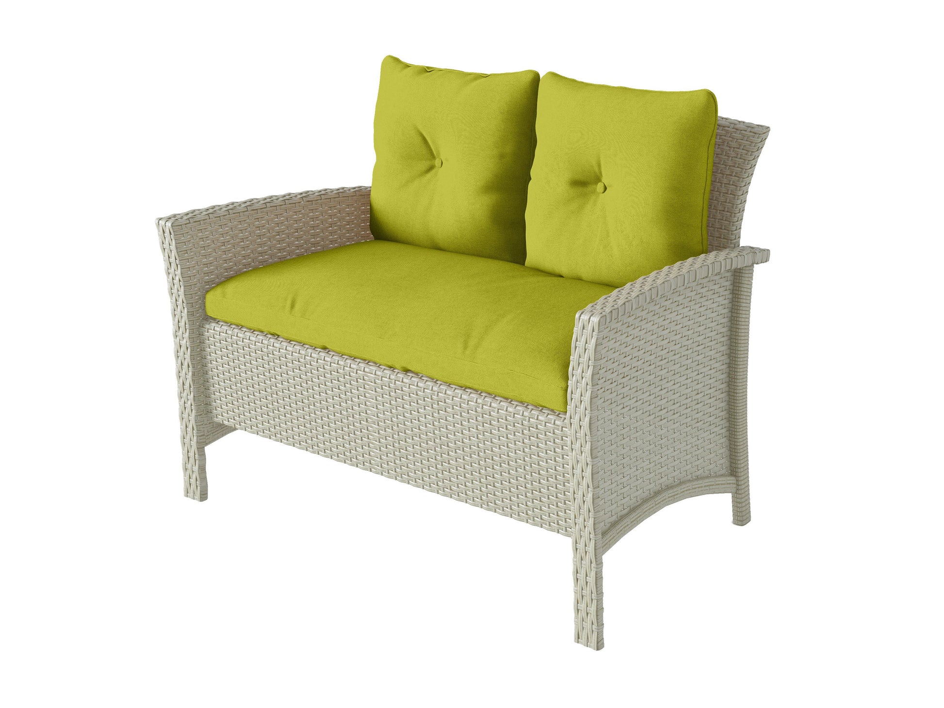 lime green 4 Piece Wicker Patio Set Cascade Collection product image by CorLiving#color_lime-green