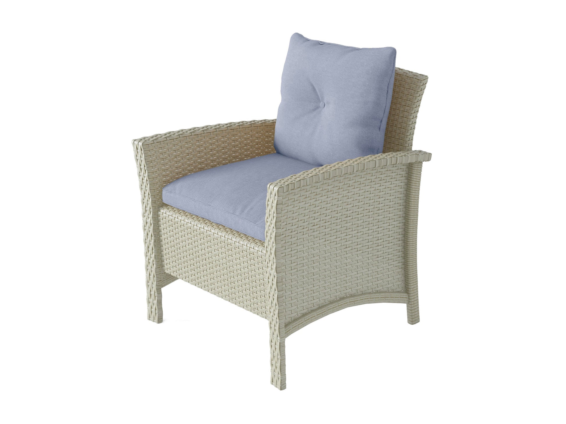 light blue 4 Piece Wicker Patio Set Cascade Collection product image by CorLiving#color_light-blue