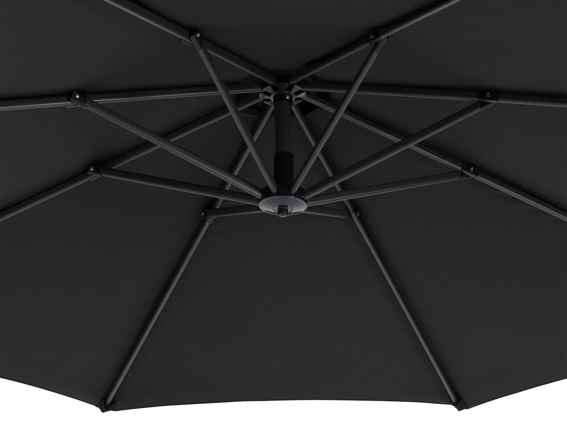 corliving gray black patio umbrella stand Cantilever Patio Umbrella with Base