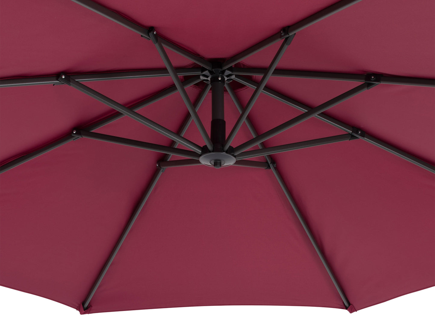 wine red cantilever patio umbrella with base Endure Collection detail image CorLiving#color_wine-red