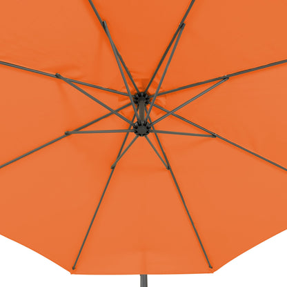 orange offset patio umbrella with base 400 Series detail image CorLiving#color_orange