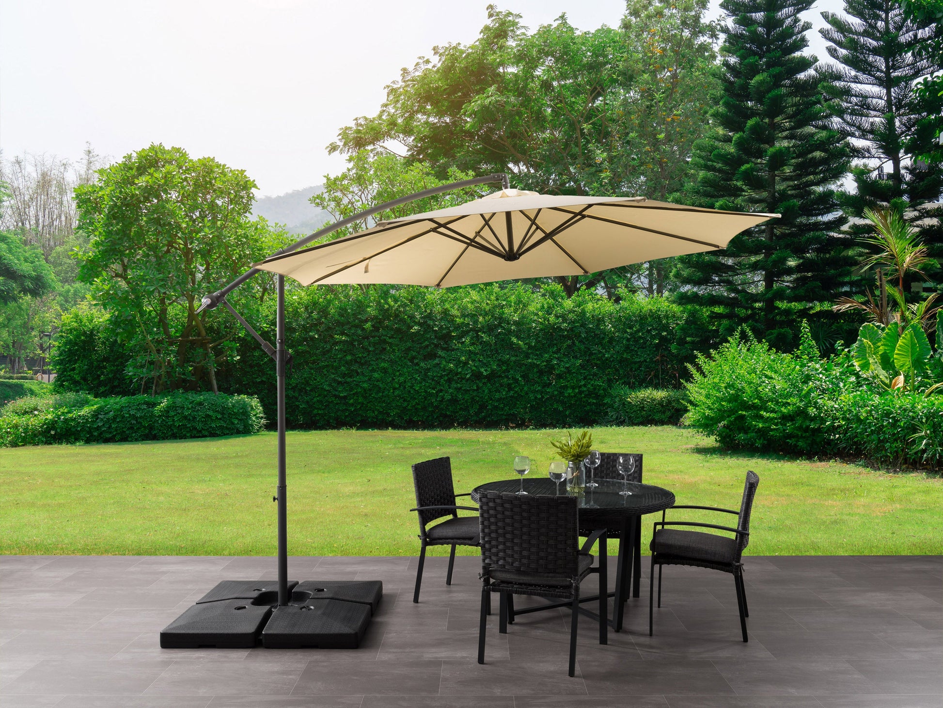 corliving offset patio umbrella Offset Patio Umbrella
