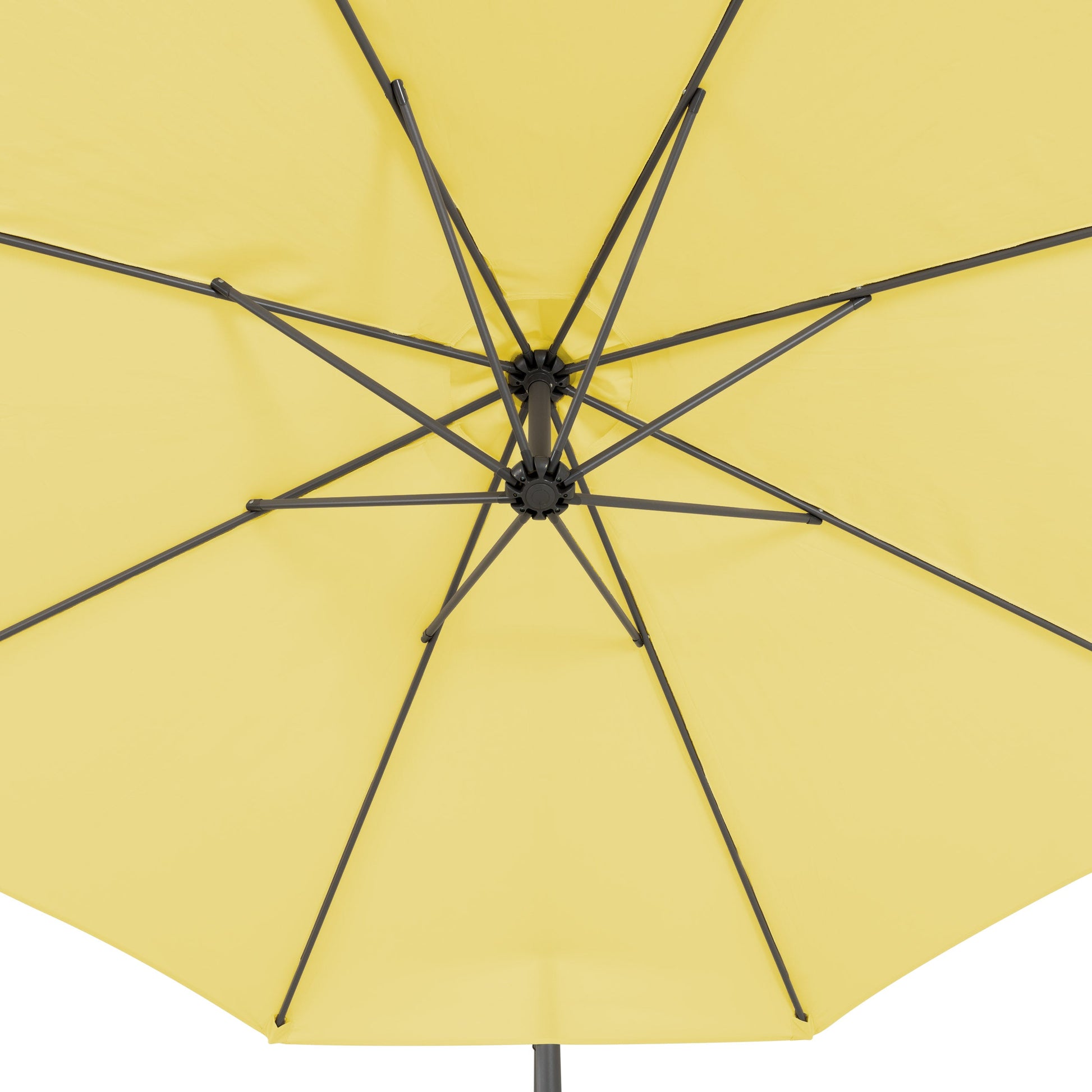 yellow offset patio umbrella with base 400 Series detail image CorLiving#color_yellow