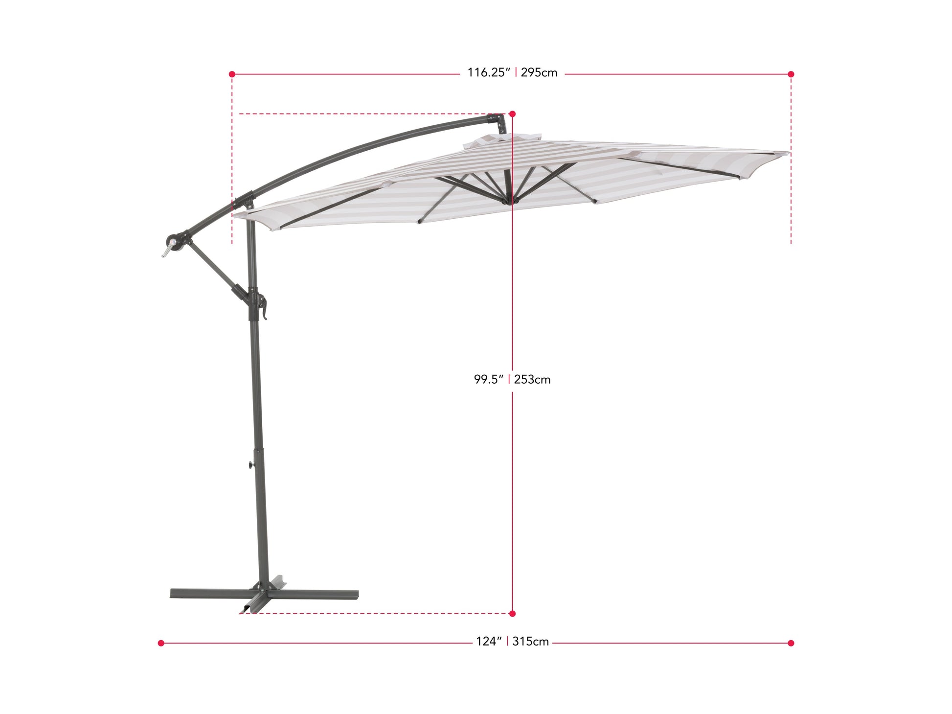 corliving 10 ft offset patio umbrella Offset Patio Umbrella – Kris & Ally by CorLiving