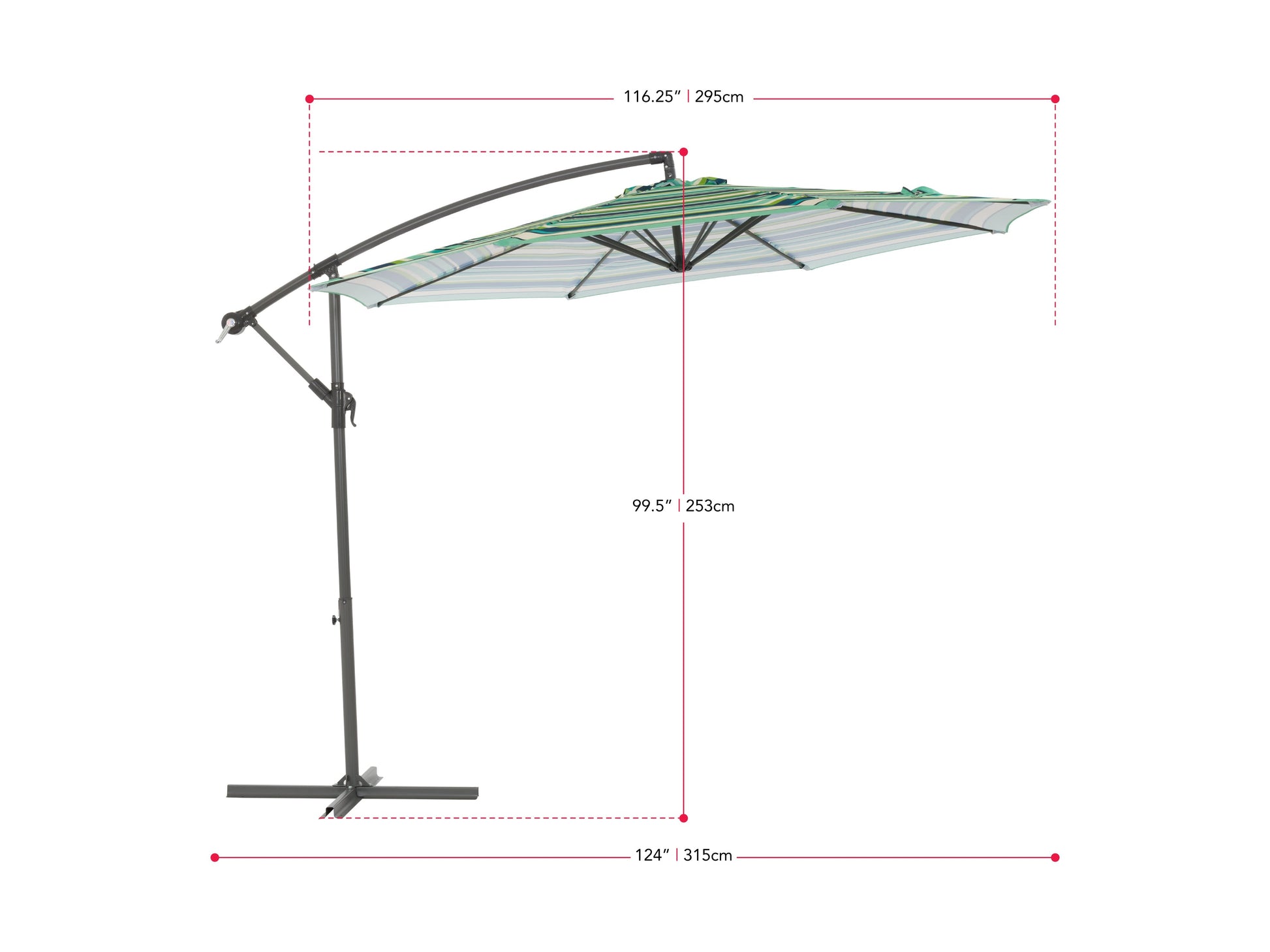 corliving offset patio umbrella base Offset Patio Umbrella – Kris & Ally by CorLiving