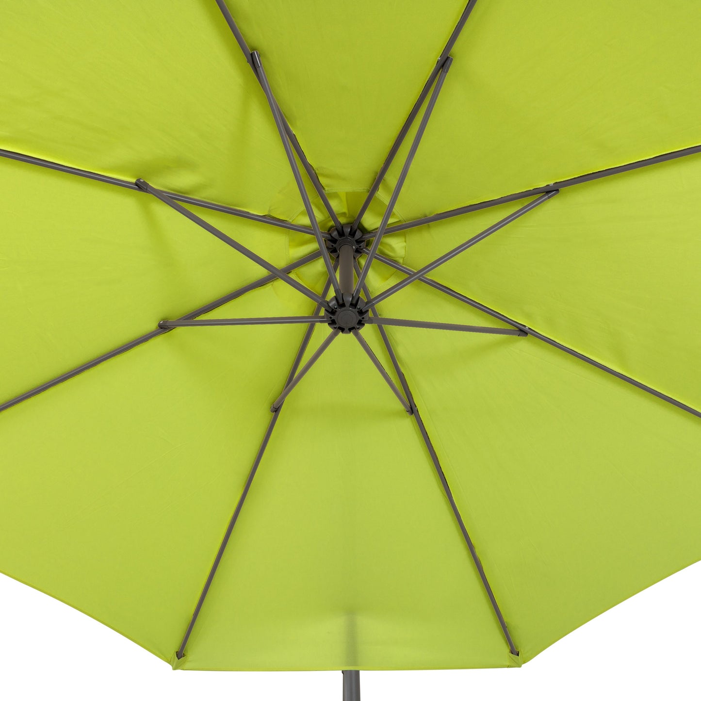 lime green offset patio umbrella with base 400 Series detail image CorLiving#color_lime-green