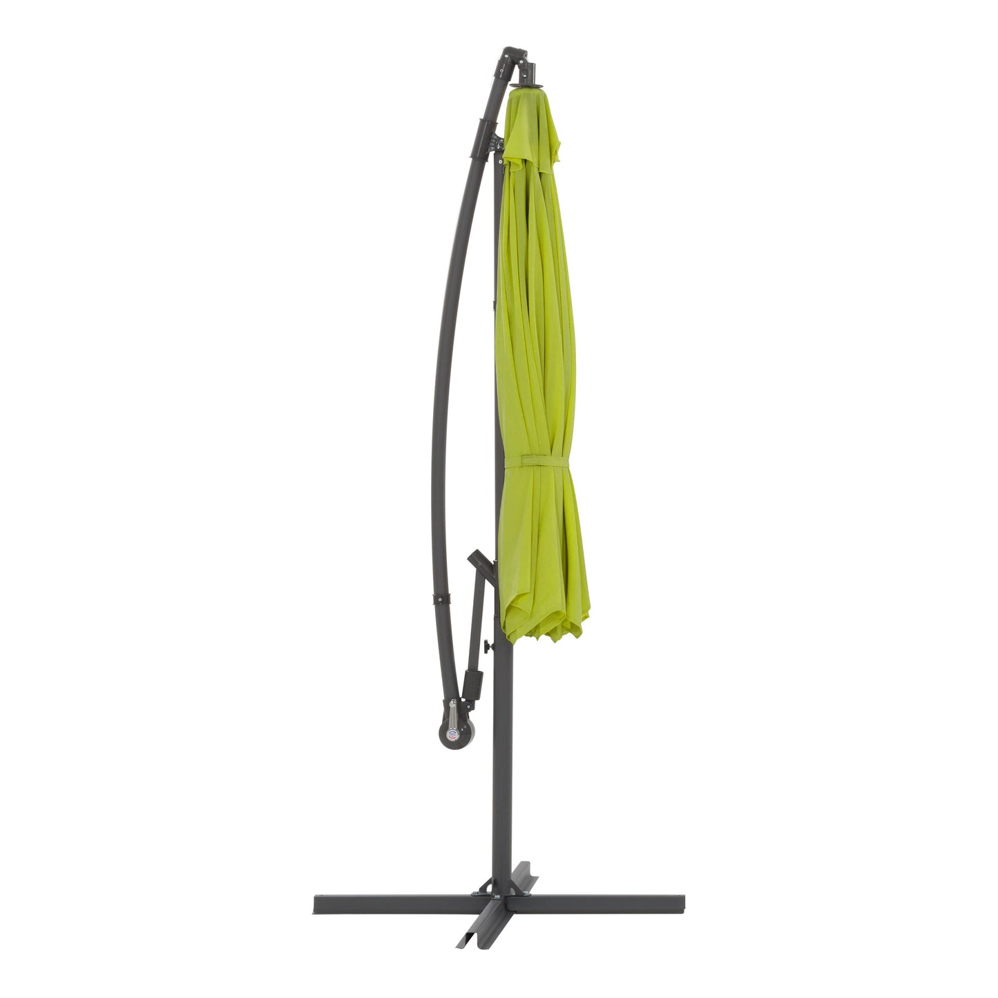 lime green offset patio umbrella with base 400 Series product image CorLiving#color_lime-green