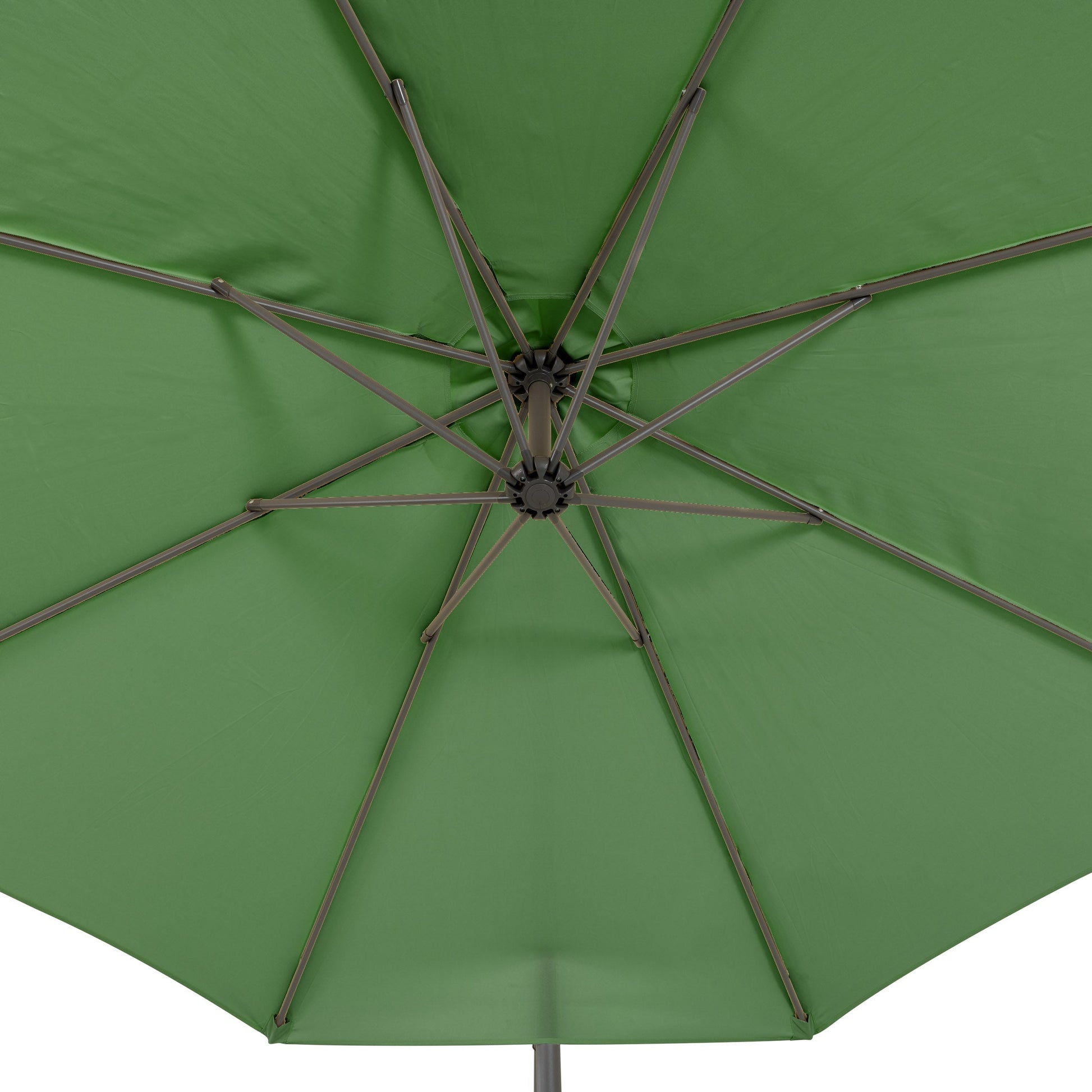 forest green offset patio umbrella with base 400 Series detail image CorLiving#color_forest-green