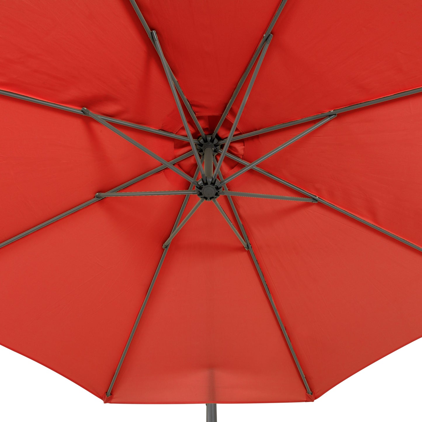 crimson red offset patio umbrella with base 400 Series detail image CorLiving#color_crimson-red