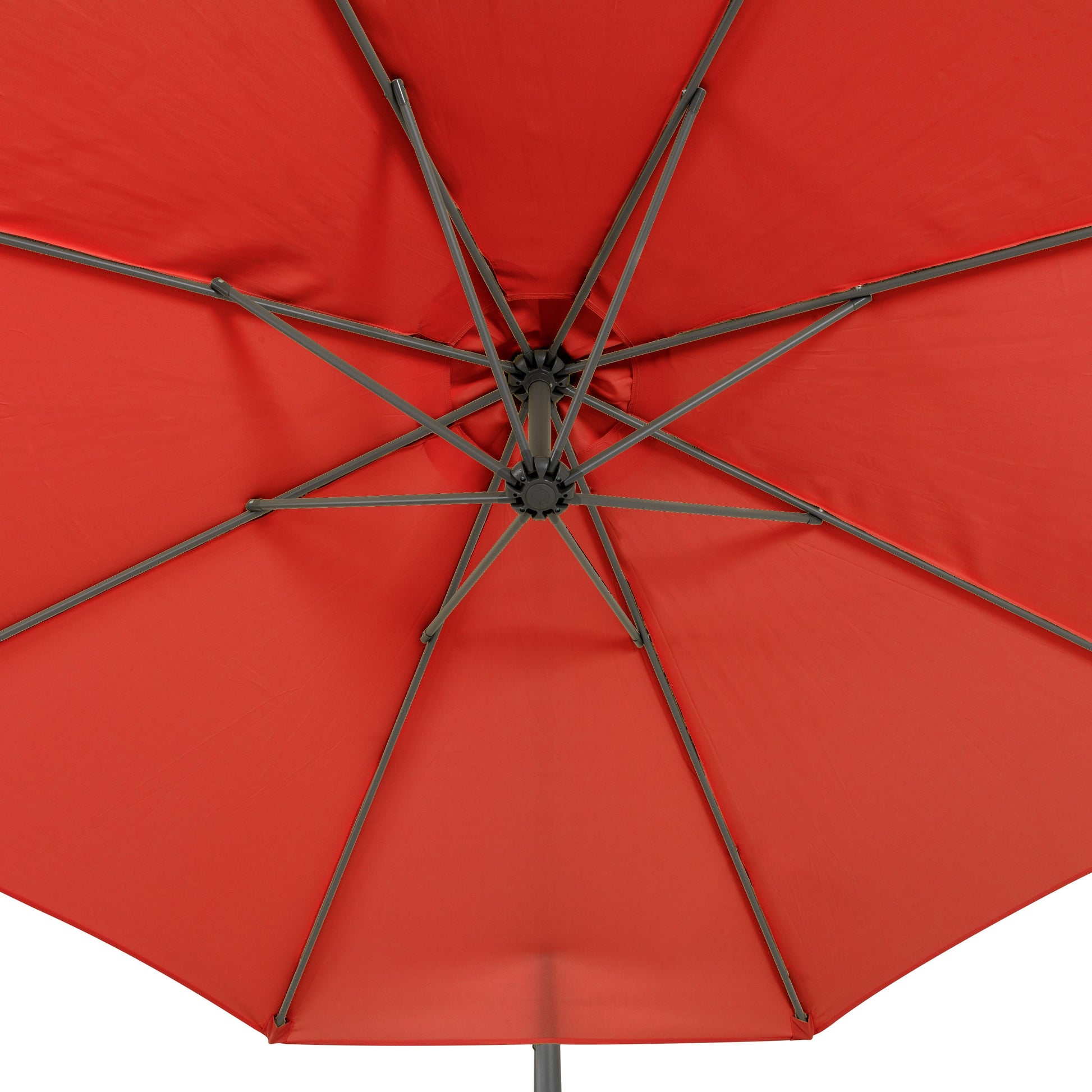 crimson red offset patio umbrella with base 400 Series detail image CorLiving#color_crimson-red