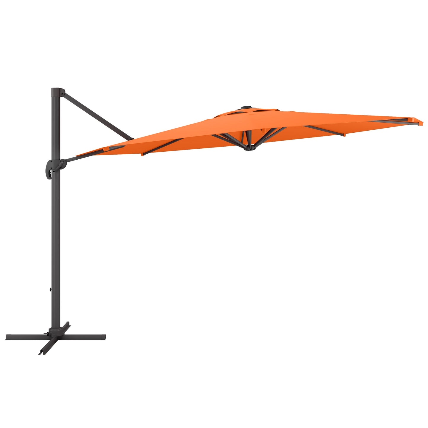 orange deluxe offset patio umbrella with base 500 Series product image CorLiving#color_orange