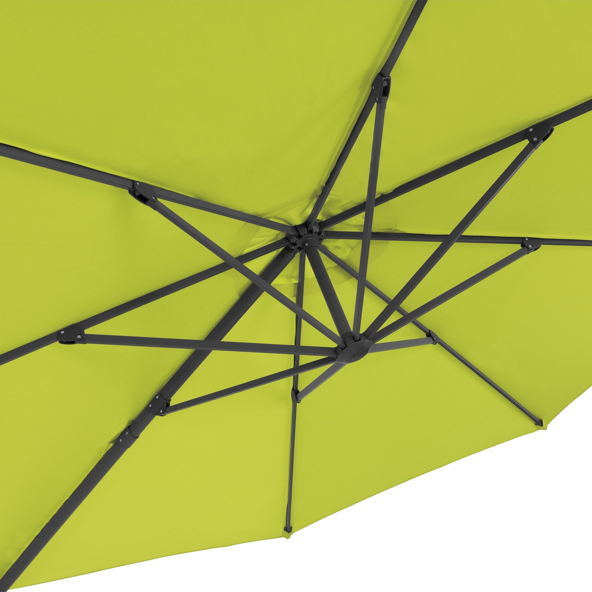 lime green deluxe offset patio umbrella with base 500 Series detail image CorLiving#color_lime-green