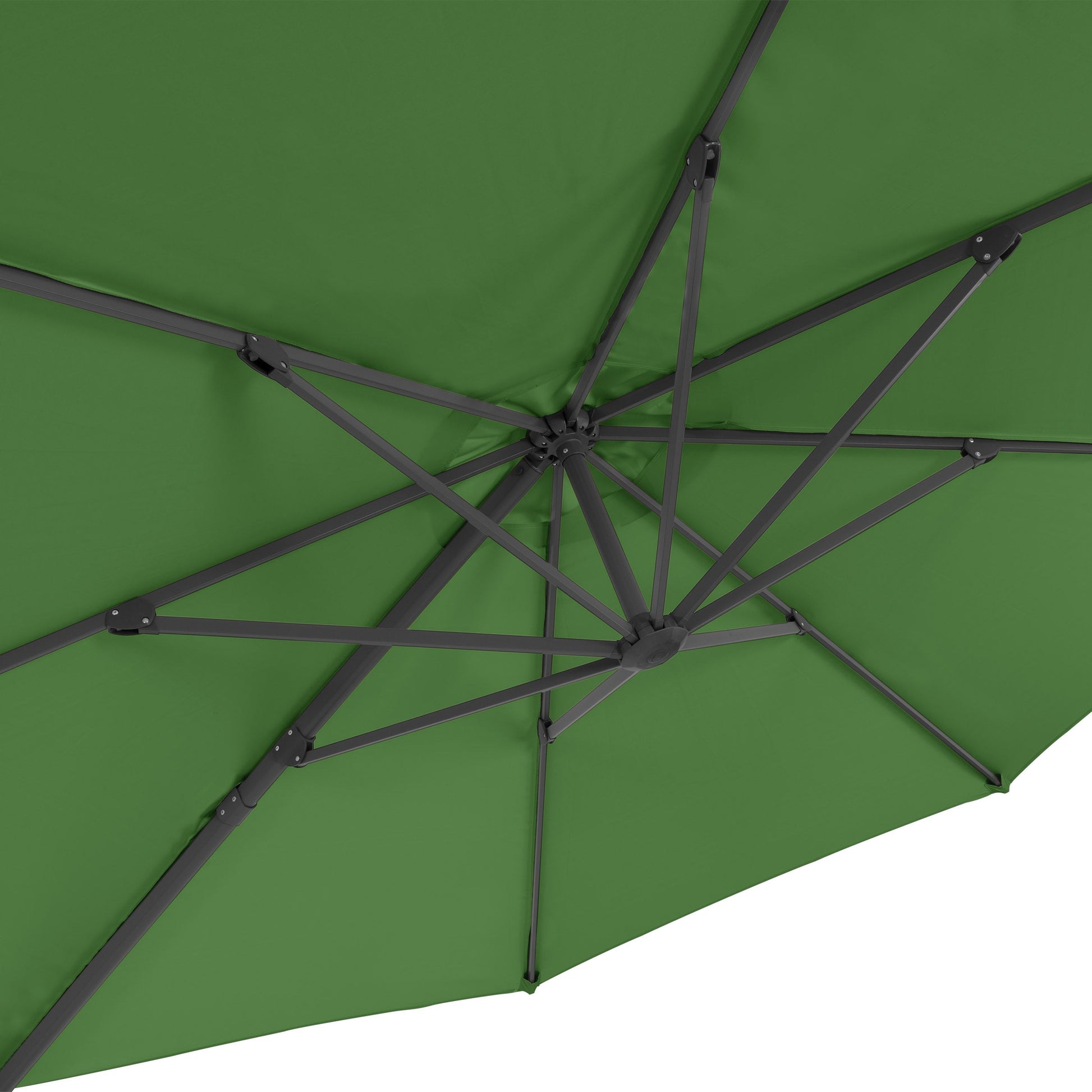 forest green deluxe offset patio umbrella with base 500 Series detail image CorLiving#color_forest-green