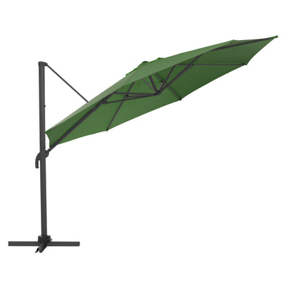 forest green deluxe offset patio umbrella with base 500 Series product image CorLiving#color_forest-green