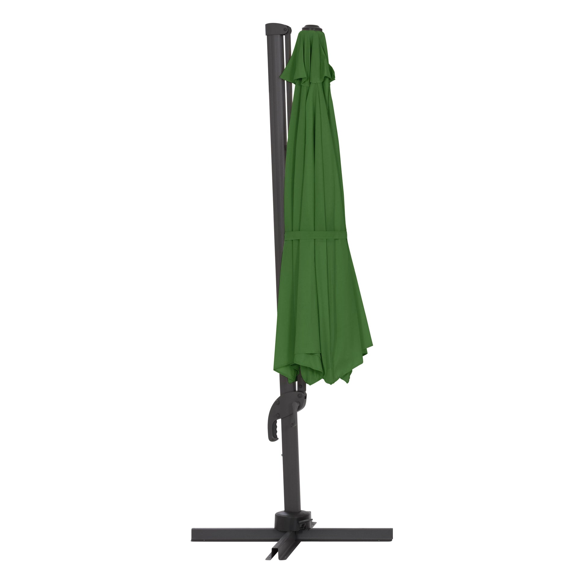 forest green deluxe offset patio umbrella with base 500 Series product image CorLiving#color_forest-green