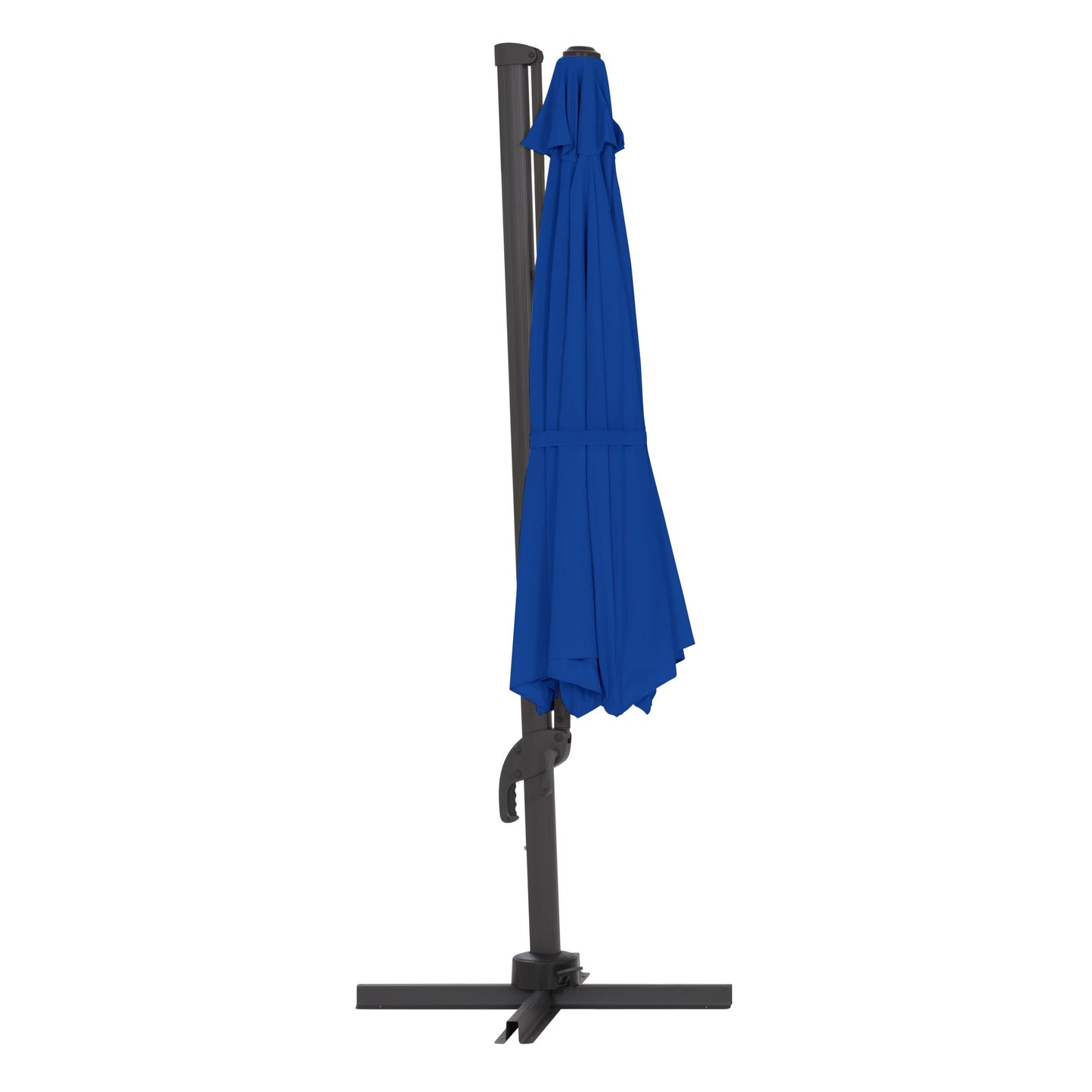 cobalt blue deluxe offset patio umbrella with base 500 Series product image CorLiving#color_cobalt-blue