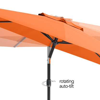 orange large patio umbrella, tilting with base 700 Series product image CorLiving#color_orange
