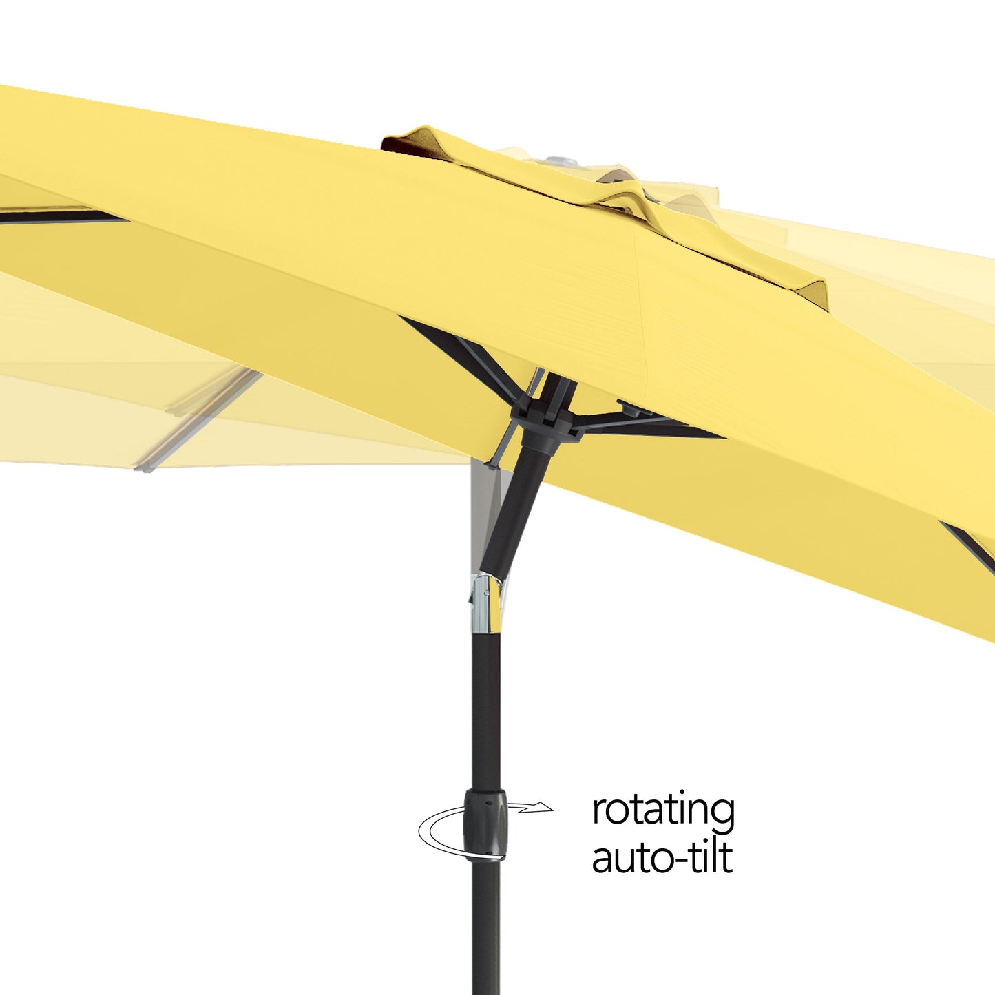 yellow large patio umbrella, tilting with base 700 Series product image CorLiving#color_yellow