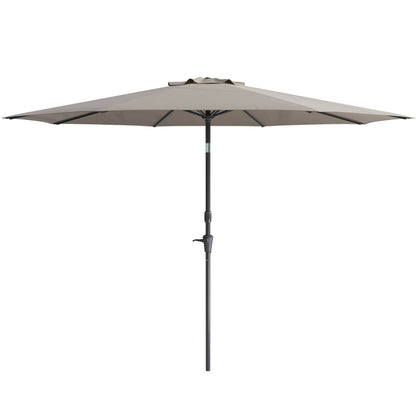 sand grey large patio umbrella, tilting with base 700 Series product image CorLiving#color_sand-grey